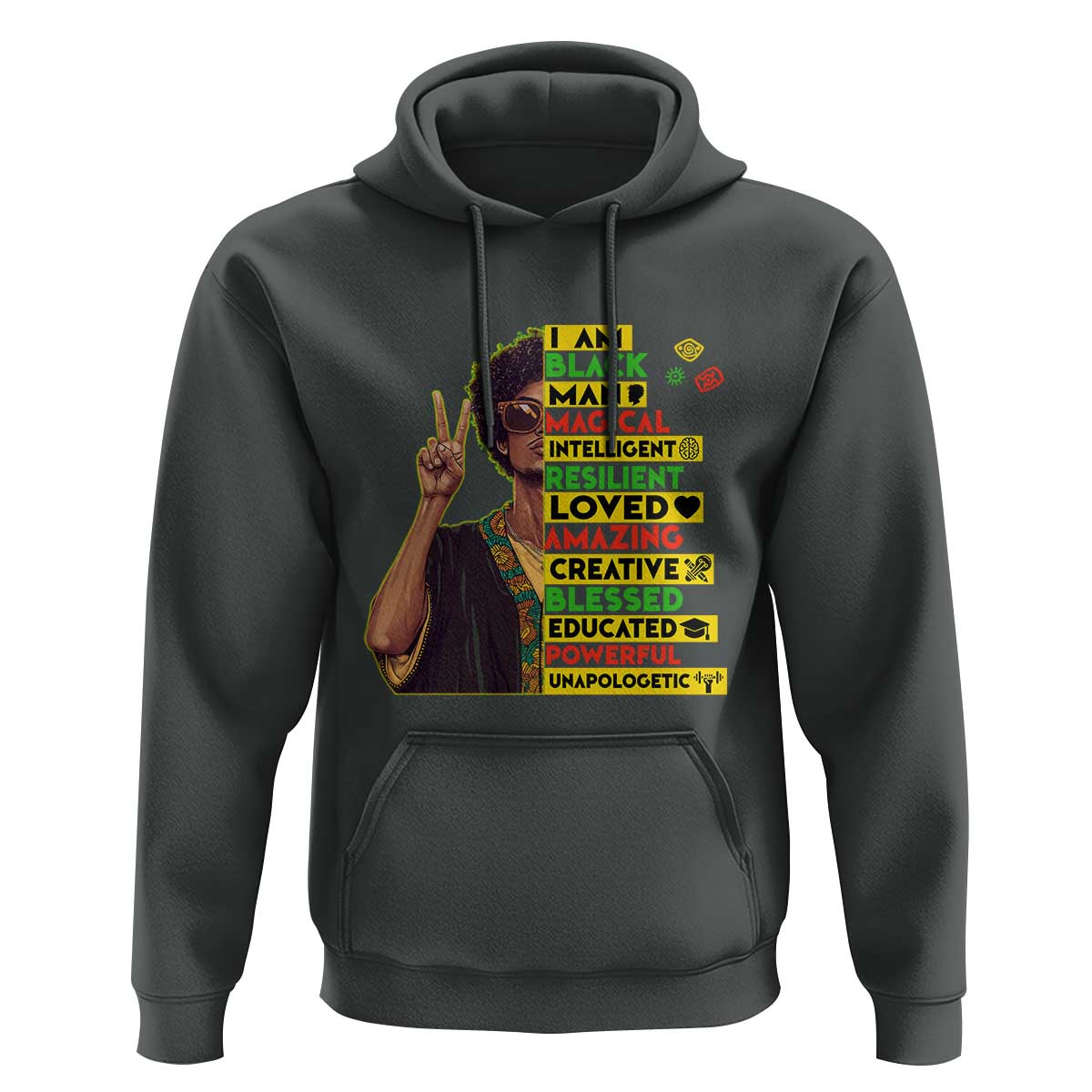 I Am Black Woman Hoodie Afro African American Pride Black History Month
