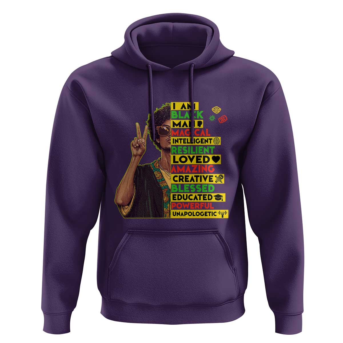I Am Black Woman Hoodie Afro African American Pride Black History Month