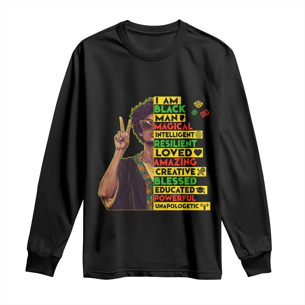 I Am Black Woman Long Sleeve Shirt Afro African American Pride Black History Month