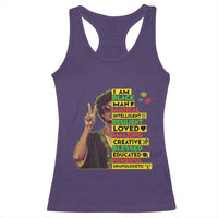 I Am Black Woman Racerback Tank Top Afro African American Pride Black History Month