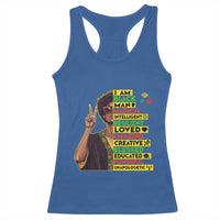 I Am Black Woman Racerback Tank Top Afro African American Pride Black History Month