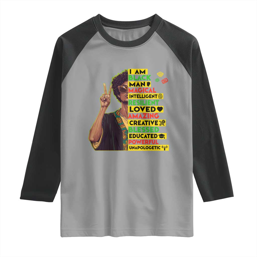 I Am Black Woman Raglan Shirt Afro African American Pride Black History Month