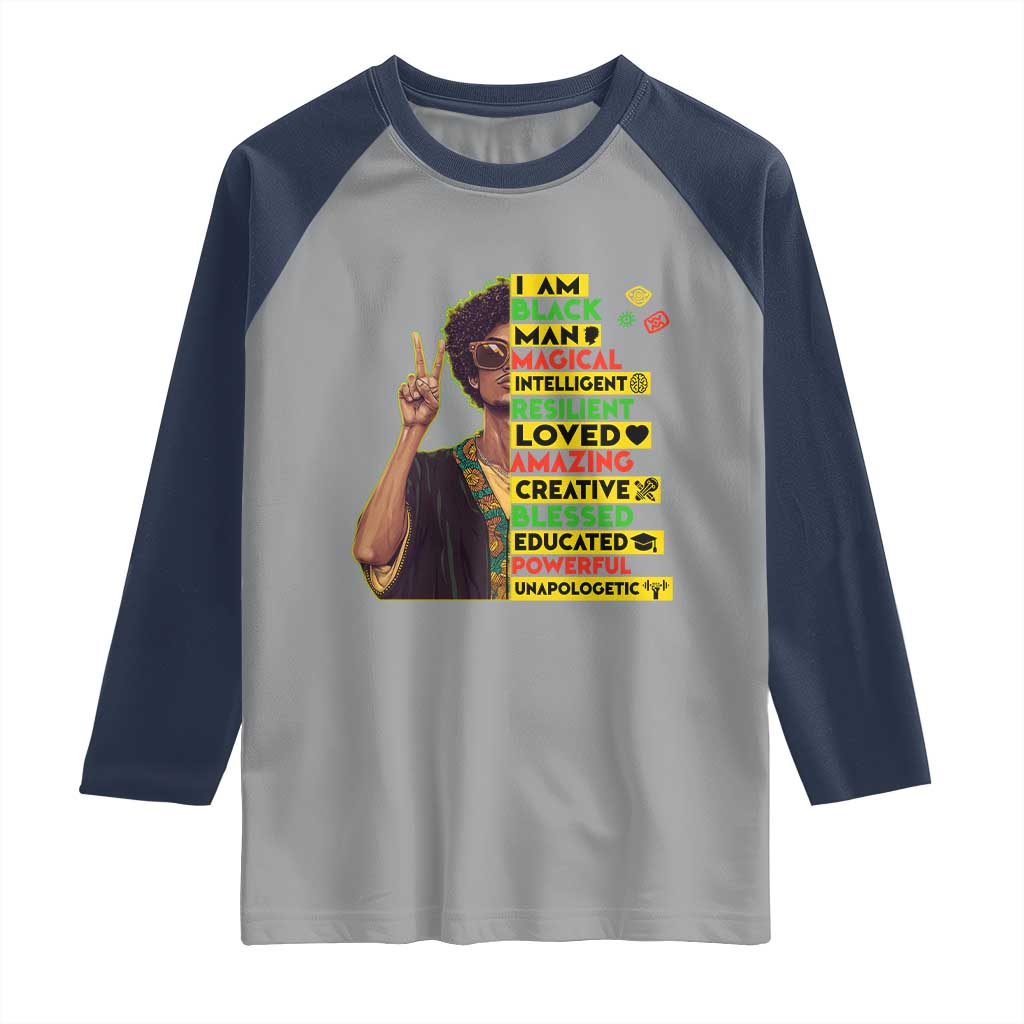 I Am Black Woman Raglan Shirt Afro African American Pride Black History Month