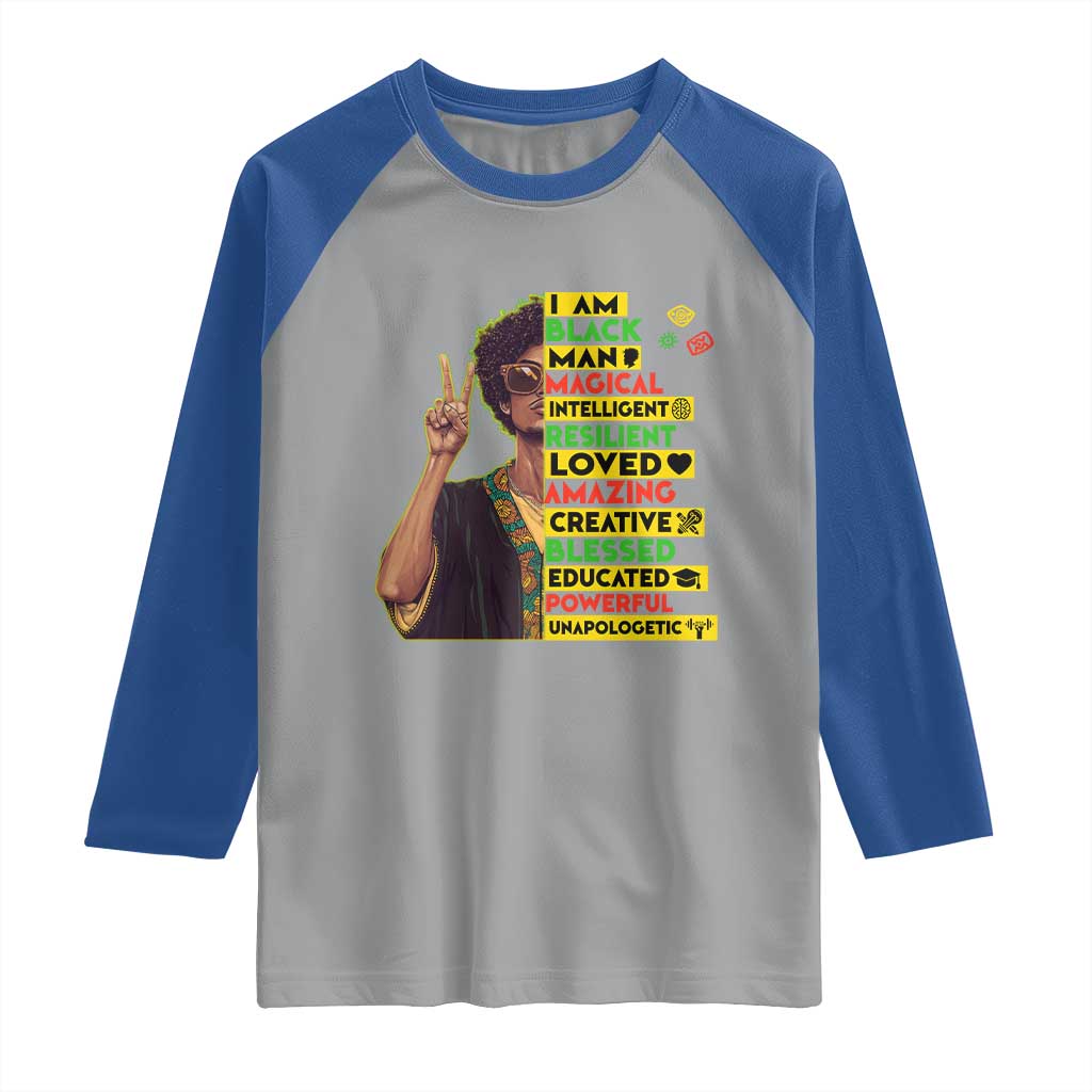 I Am Black Woman Raglan Shirt Afro African American Pride Black History Month