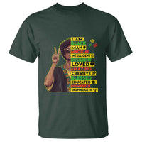 I Am Black Woman T Shirt Afro African American Pride Black History Month