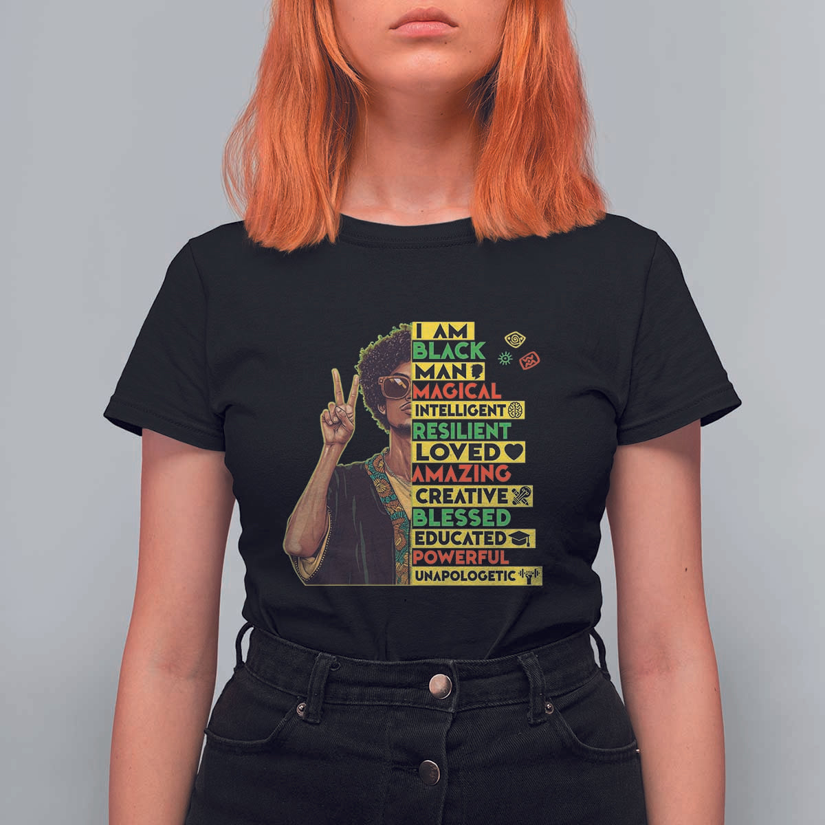 I Am Black Woman T Shirt For Women Afro African American Pride Black History Month