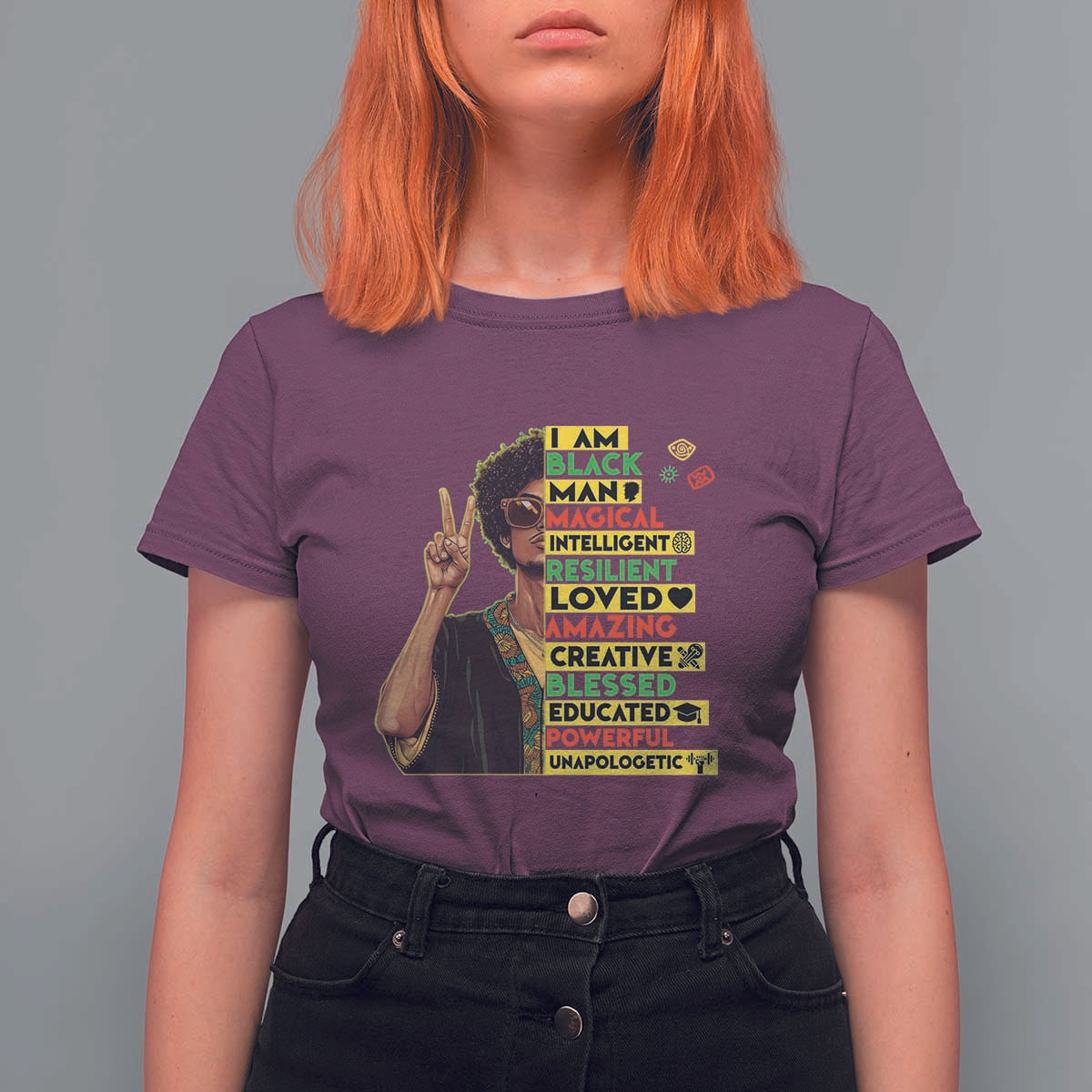 I Am Black Woman T Shirt For Women Afro African American Pride Black History Month