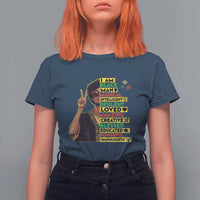 I Am Black Woman T Shirt For Women Afro African American Pride Black History Month