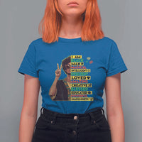 I Am Black Woman T Shirt For Women Afro African American Pride Black History Month