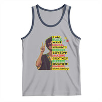 I Am Black Woman Tank Top Afro African American Pride Black History Month