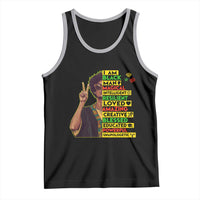 I Am Black Woman Tank Top Afro African American Pride Black History Month