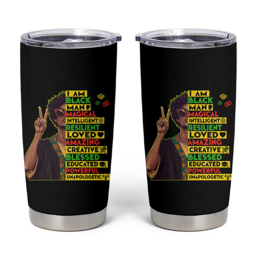 I Am Black Woman Tumbler Cup Afro African American Pride Black History Month