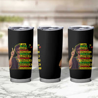 I Am Black Woman Tumbler Cup Afro African American Pride Black History Month