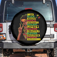 I Am Black Man Spare Tire Cover Afro African American Pride Black History Month