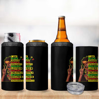 I Am Black Man 4 in 1 Can Cooler Tumbler Afro African American Pride Black History Month
