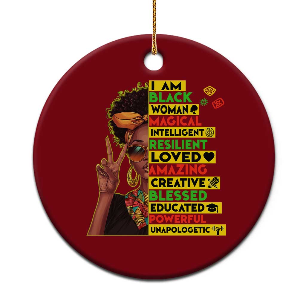 I Am Black Man Ceramic Ornament Afro African American Pride Black History Month - Wonder Print Shop