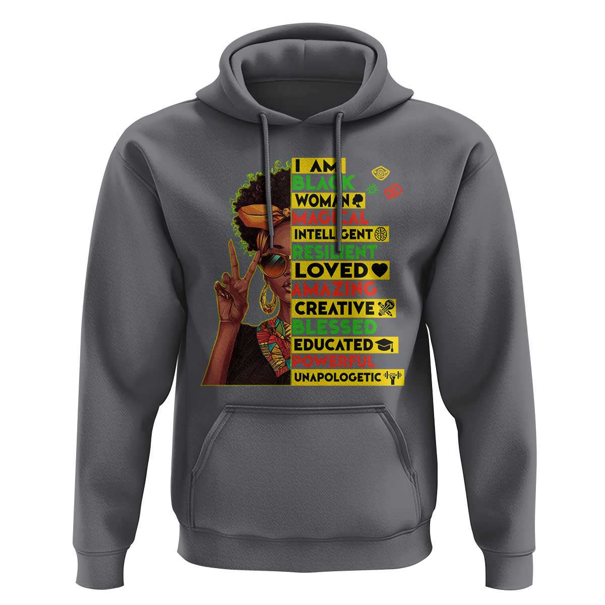 I Am Black Man Hoodie Afro African American Pride Black History Month