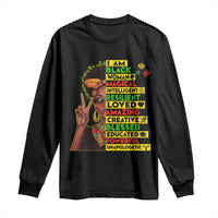 I Am Black Man Long Sleeve Shirt Afro African American Pride Black History Month