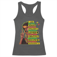 I Am Black Man Racerback Tank Top Afro African American Pride Black History Month