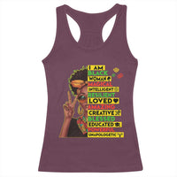 I Am Black Man Racerback Tank Top Afro African American Pride Black History Month