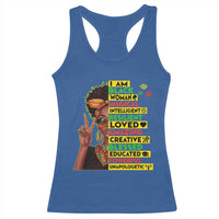 I Am Black Man Racerback Tank Top Afro African American Pride Black History Month