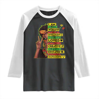 I Am Black Man Raglan Shirt Afro African American Pride Black History Month