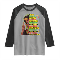 I Am Black Man Raglan Shirt Afro African American Pride Black History Month