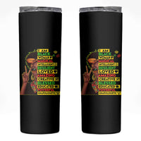 I Am Black Man Skinny Tumbler Afro African American Pride Black History Month