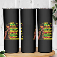 I Am Black Man Skinny Tumbler Afro African American Pride Black History Month