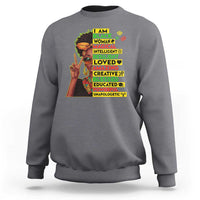 I Am Black Man Sweatshirt Afro African American Pride Black History Month