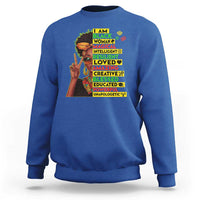 I Am Black Man Sweatshirt Afro African American Pride Black History Month