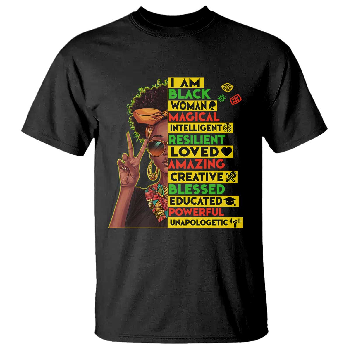 I Am Black Man T Shirt Afro African American Pride Black History Month