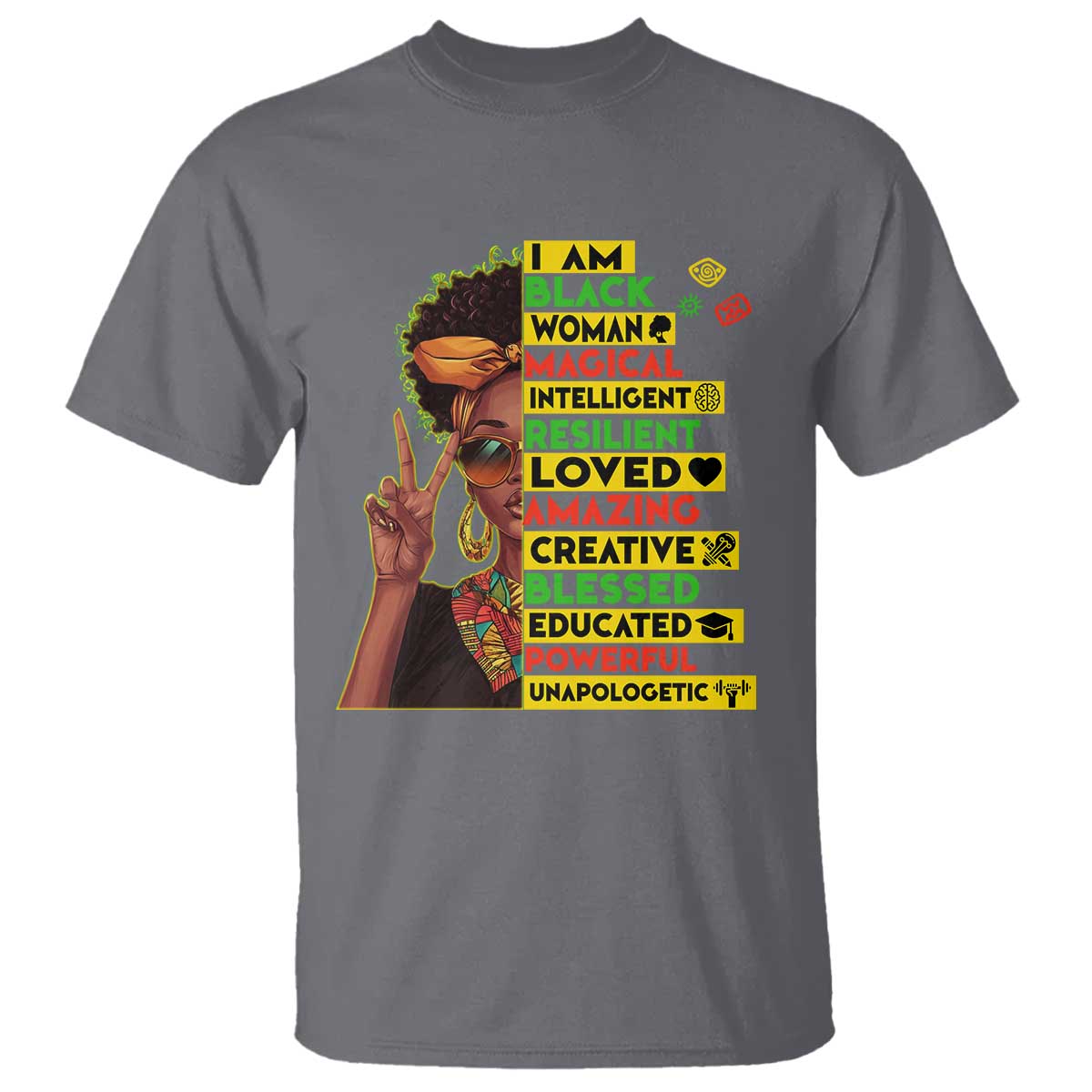 I Am Black Man T Shirt Afro African American Pride Black History Month