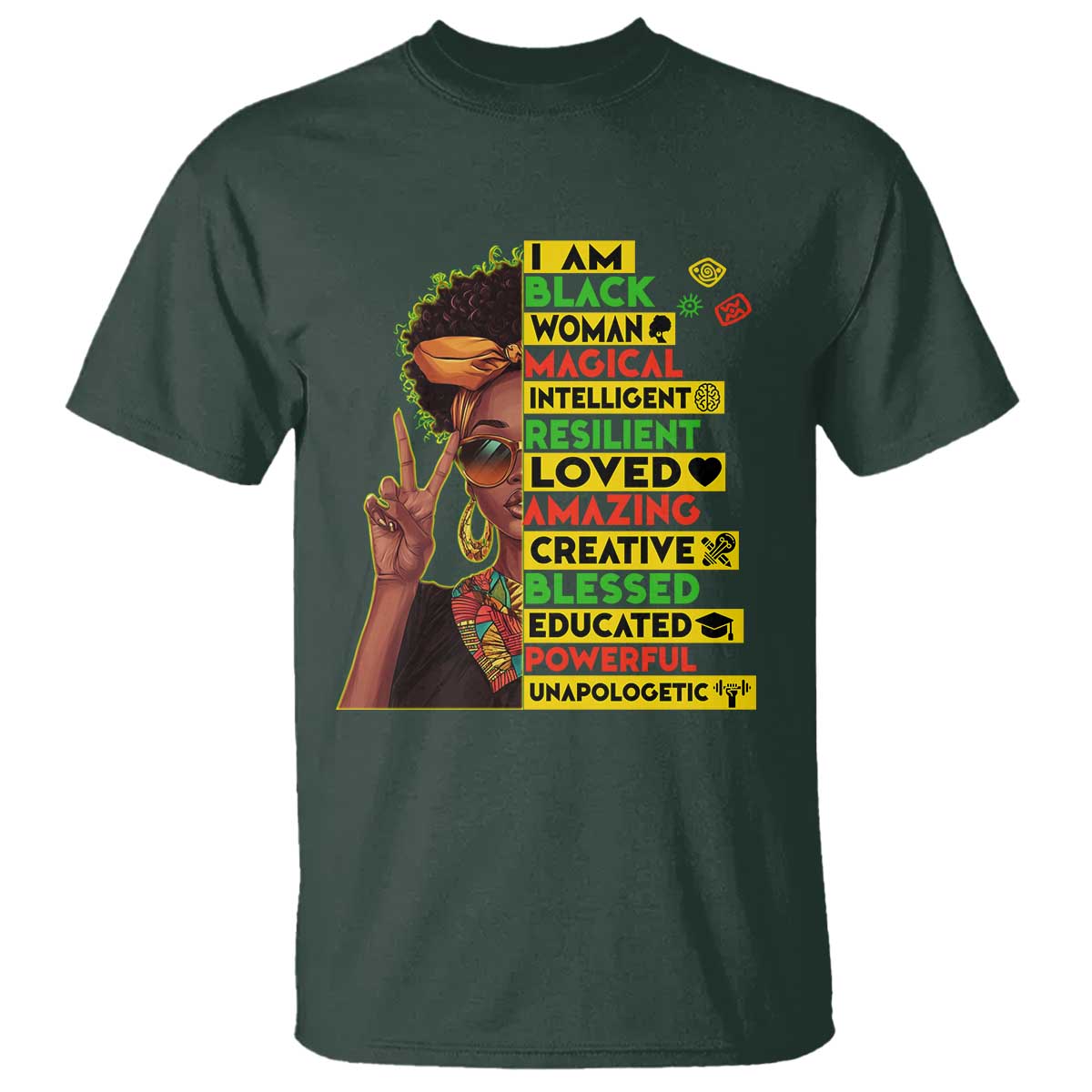 I Am Black Man T Shirt Afro African American Pride Black History Month