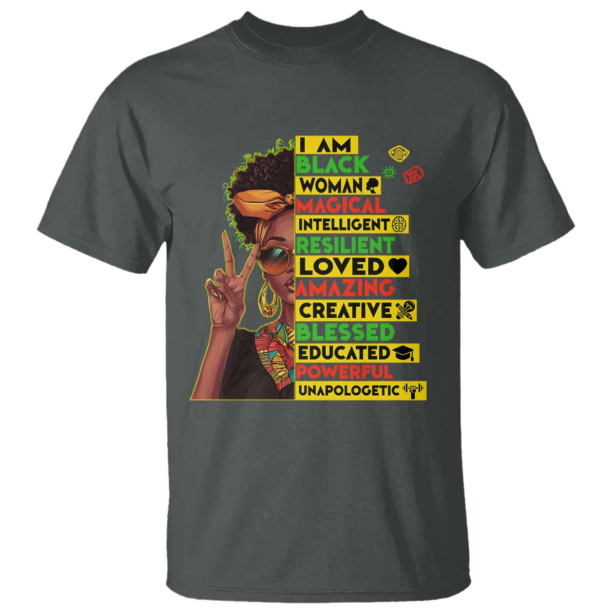 I Am Black Man T Shirt Afro African American Pride Black History Month