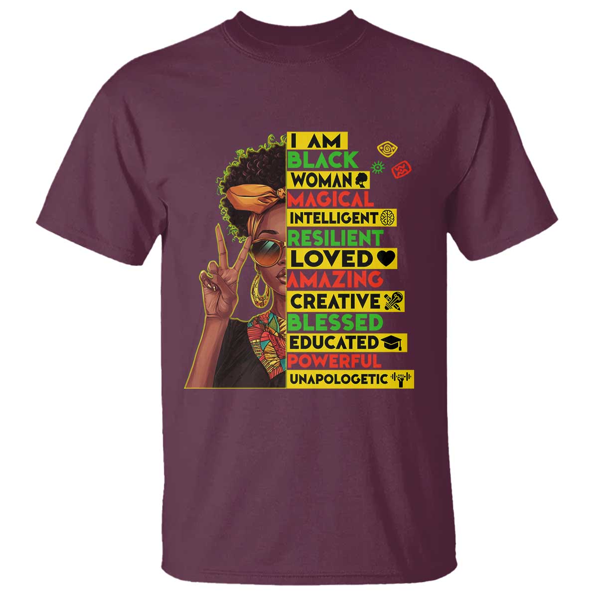 I Am Black Man T Shirt Afro African American Pride Black History Month