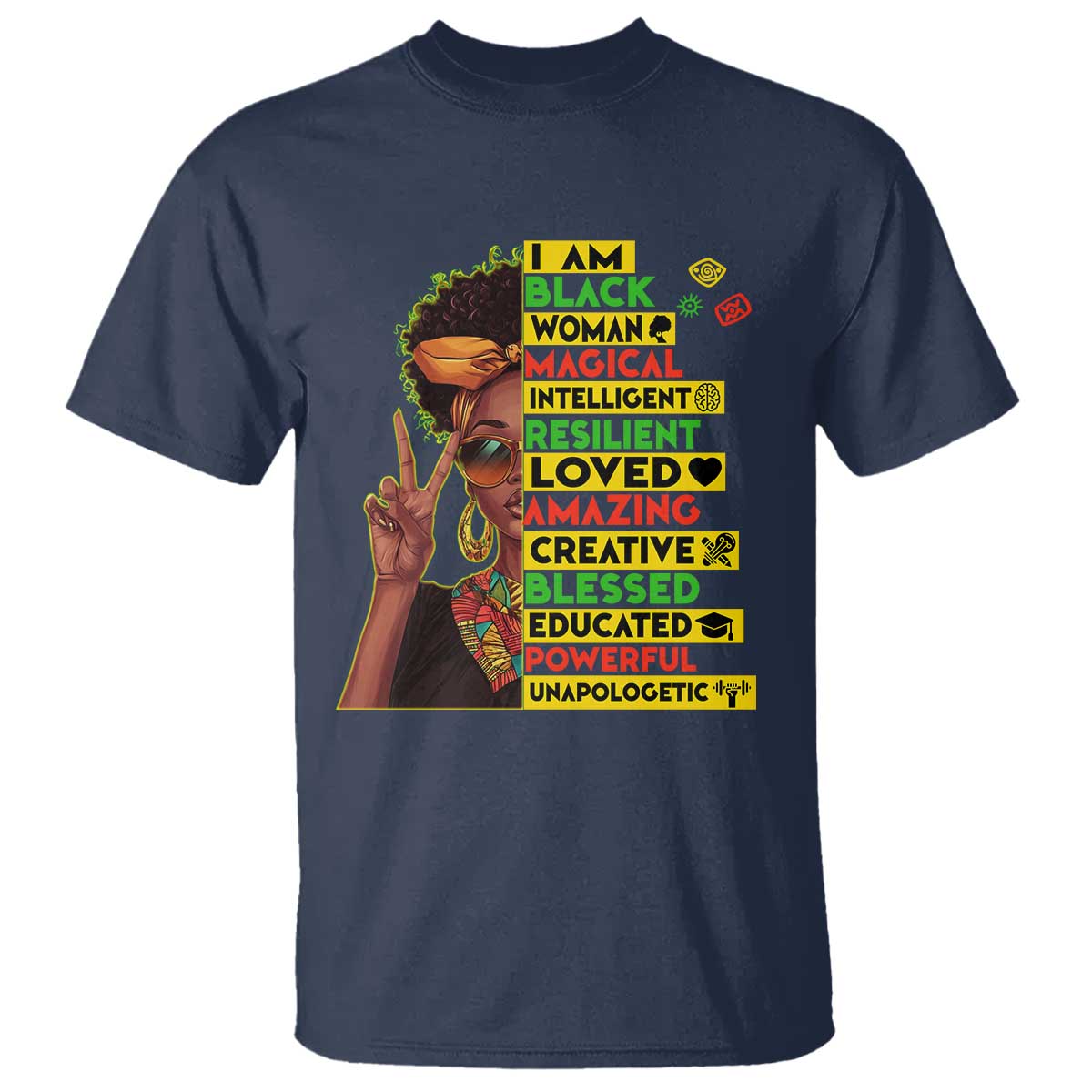 I Am Black Man T Shirt Afro African American Pride Black History Month