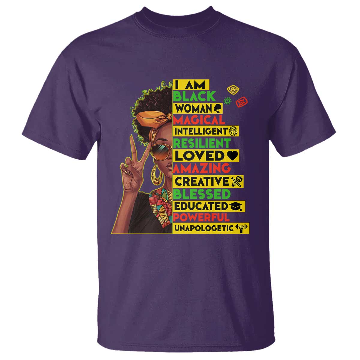I Am Black Man T Shirt Afro African American Pride Black History Month