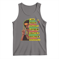 I Am Black Man Tank Top Afro African American Pride Black History Month