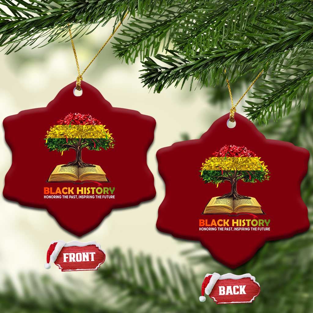 Black History Month Ceramic Ornament Honoring The Past Inspiring The Future African American Roots Pride - Wonder Print Shop