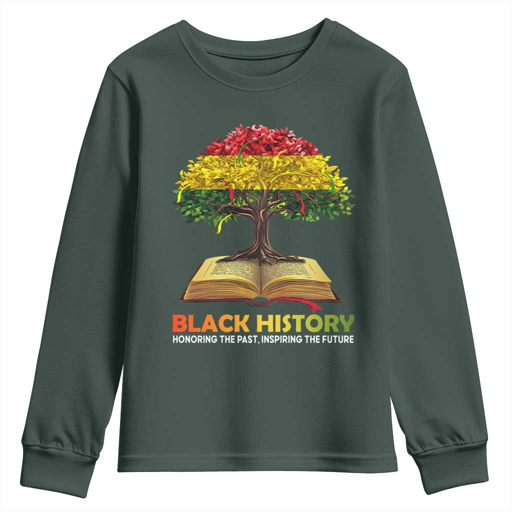 Black History Month Youth Sweatshirt Honoring The Past Inspiring The Future African American Roots Pride