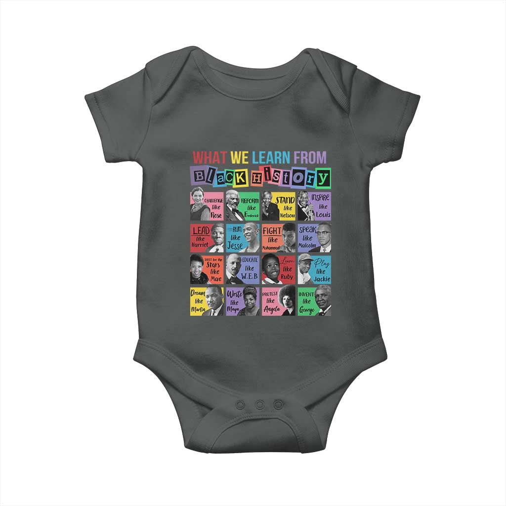 What We Learn From Black History Baby Onesie Black Civil Rights Leaders