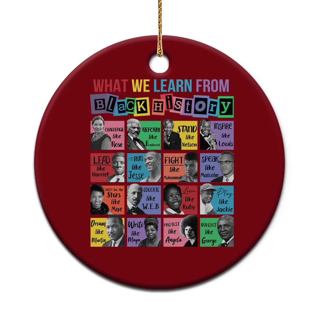 What We Learn From Black History Ceramic Ornament Black Civil Rights Leaders - Wonder Print Shop