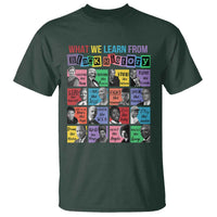What We Learn From Black History T Shirt Black Civil Rights Leaders