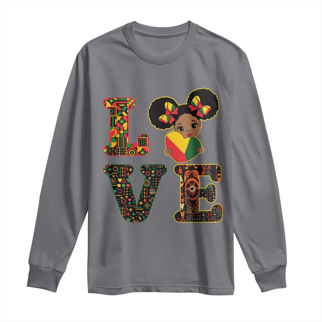 I Am Black Child Long Sleeve Shirt LOVE Black History Month Strong African American Pride