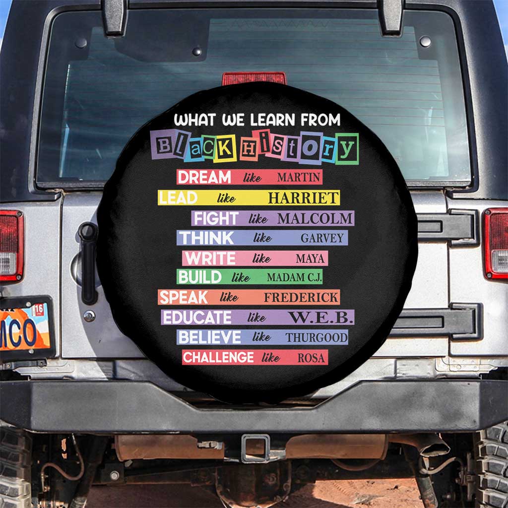 What We Learn From Black History Spare Tire Cover Celebration African American Roots Pride TS02
