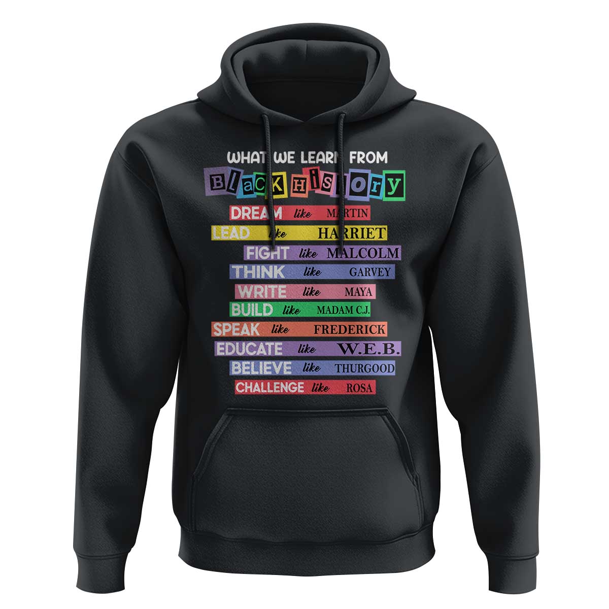 What We Learn From Black History Hoodie Celebration African American Roots Pride TS02