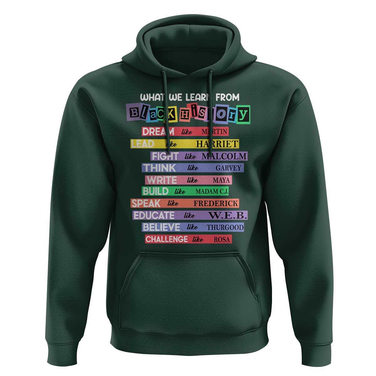 What We Learn From Black History Hoodie Celebration African American Roots Pride TS02