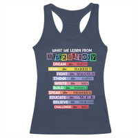 What We Learn From Black History Racerback Tank Top Celebration African American Roots Pride TS02