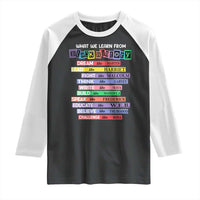What We Learn From Black History Raglan Shirt Celebration African American Roots Pride TS02